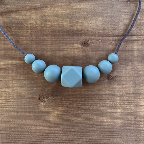 cool grey silicone bead necklace
